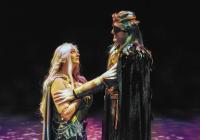 School of Music alumna Kristin Vogel sings the role of Fricka in Tacoma Opera's production of "Das Rheingold." Photo: Raven Forgey. Das Rheingold scene (Photo: Raven Forgey).